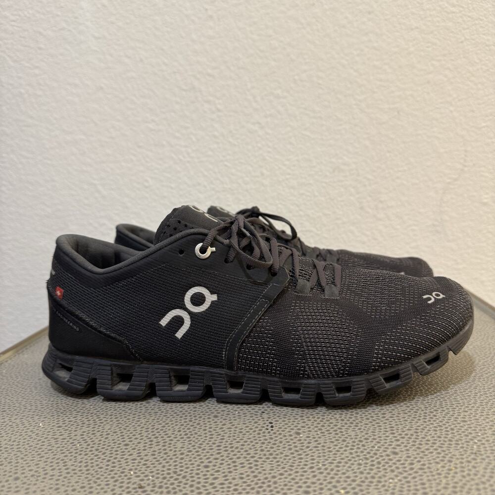 On Cloud X Running Sneaker Shoes Athletic Black Asphalt Women 9.5